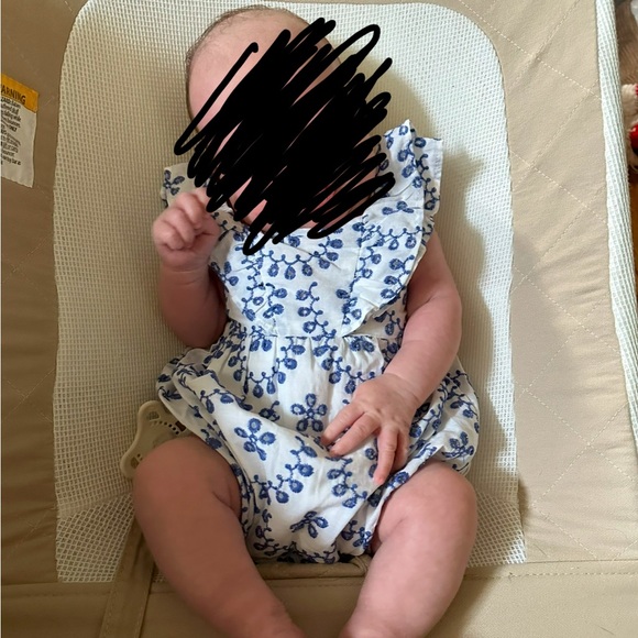 Janie & jack White and Blue Floral Romper - Picture 4 of 4